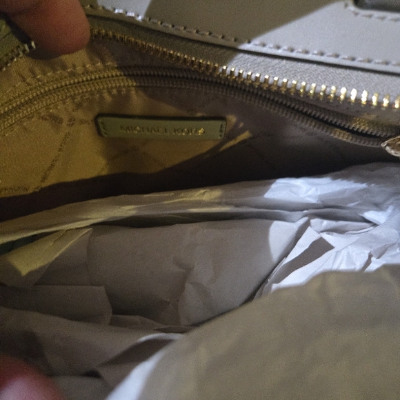 Michael Kors Gray Leather Shoulder Bag - Picture 6 of 6